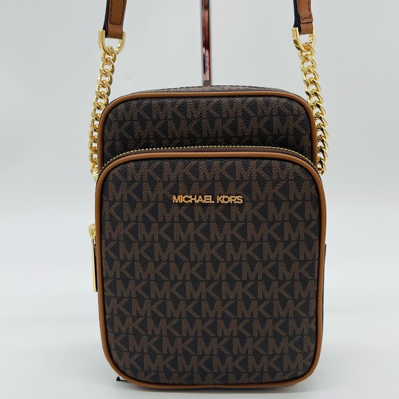 Michael Kors Handbags - Michael Kors Medium NS Chain Xbody Bag Brown